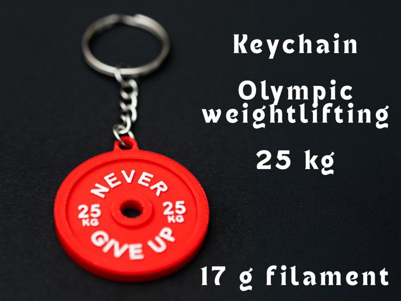 Keychain - Olympic weightlifting - 25 kg