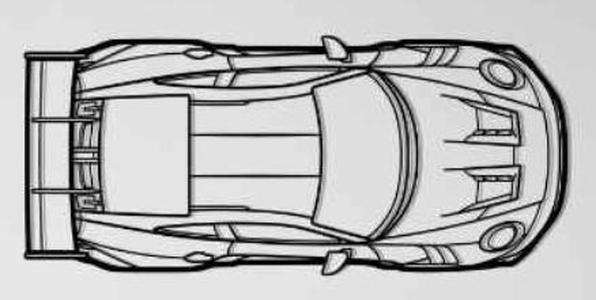 Porsche 911 GT3 RS Top Wall Art