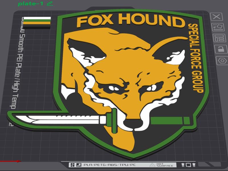 Metal Gear Fox Hound Logo Poster
