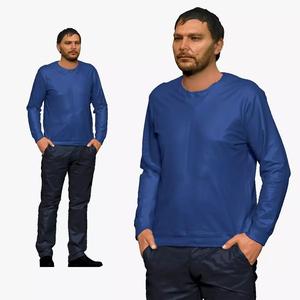 001165 man with hobo beard hand in pockets 3d print ready