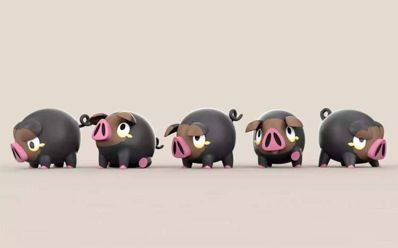 5 LECHONKS for 3D printing