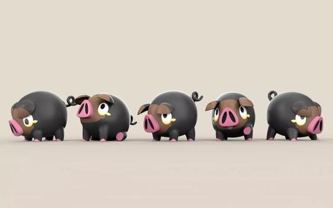 5 LECHONKS for 3D printing