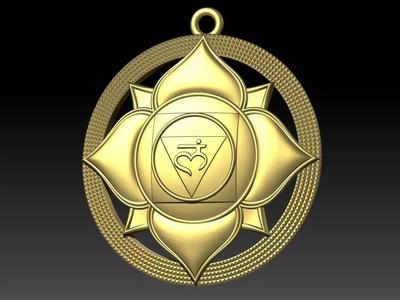 Muladhara chakras pendant 3D model for printing
