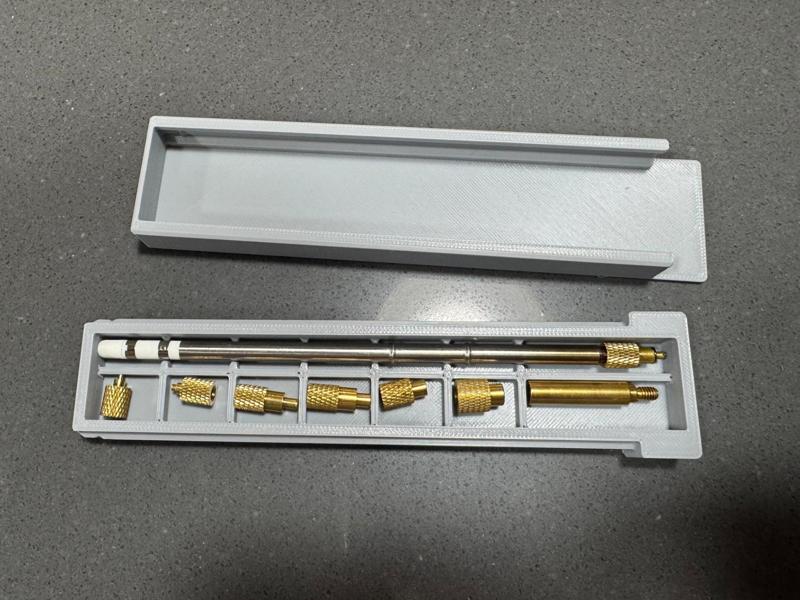 T12 Threaded brass insert installation tip case