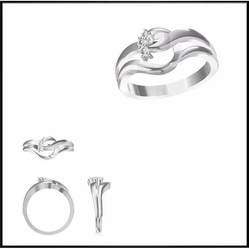 JCD Format Vintage three stone ring rings jewelry cad programs