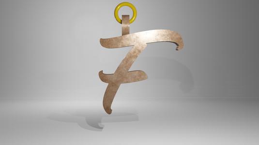 F letter charm