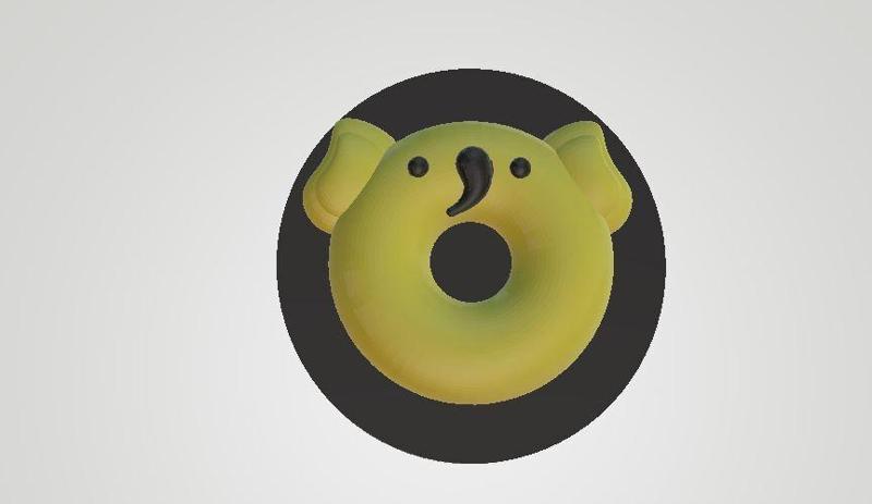 ELEPHANT DOUNT TOY 3D PRINTABLE MODEL