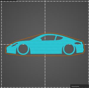 Porsche Cayman S 981 key silhouette