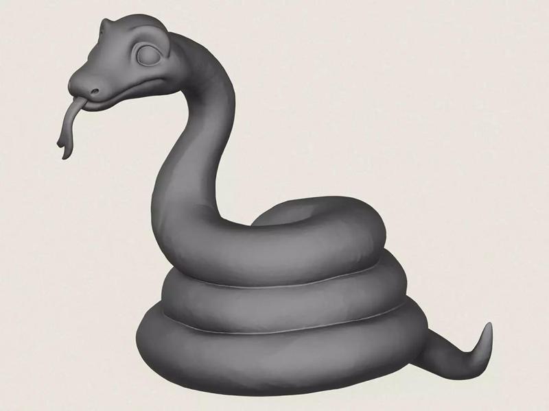 Anaconda Snake Print Ready 3D Model