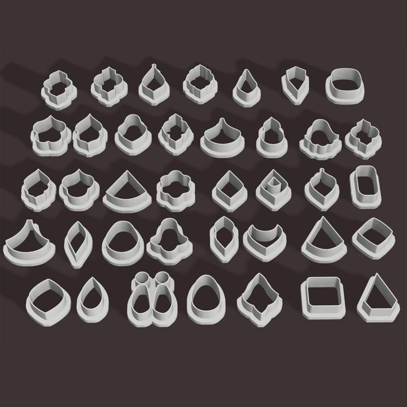 POLYMER CLAY PENDANT/EARRING CUTTERS X38 DESIGNS