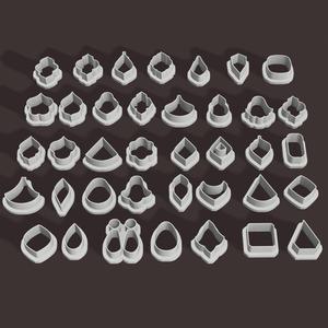 POLYMER CLAY PENDANT/EARRING CUTTERS X38 DESIGNS