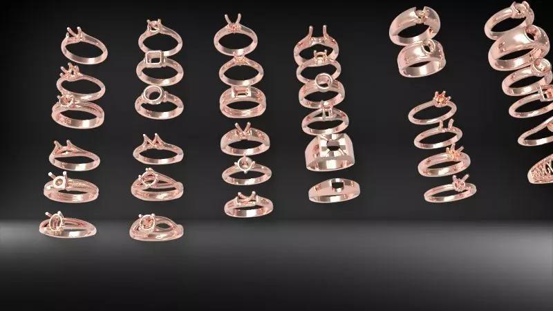 Various wedding dia Rings Jewelry findings Ladies men