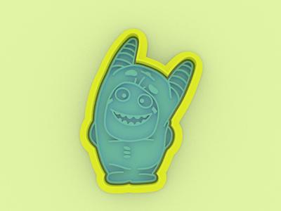 Pogo Oddbods cookie cutter - Pogo Oddbods cookie cutter