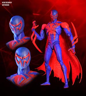 Spiderman 2099 SHF head  (NO SYMBIOTE EYE)