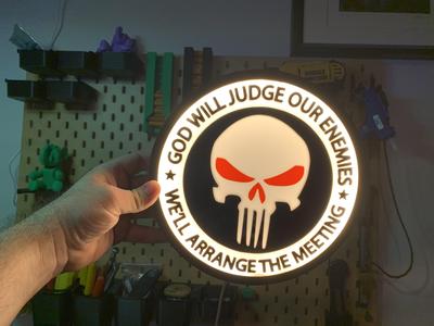 Navy Seal Punisher Patch - Lighted LED Sign