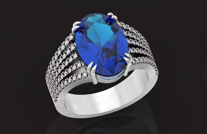 vintage ring with a large oval stone 1198