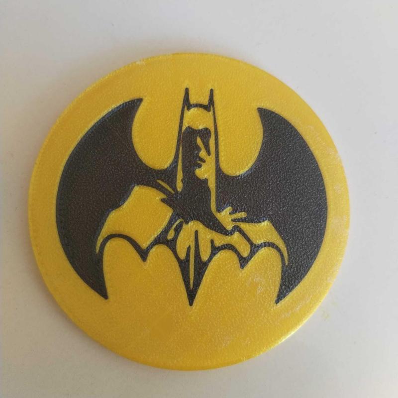 🦇 Batman Coaster – 3D Printable STL File (Superhero Drink Coaster)