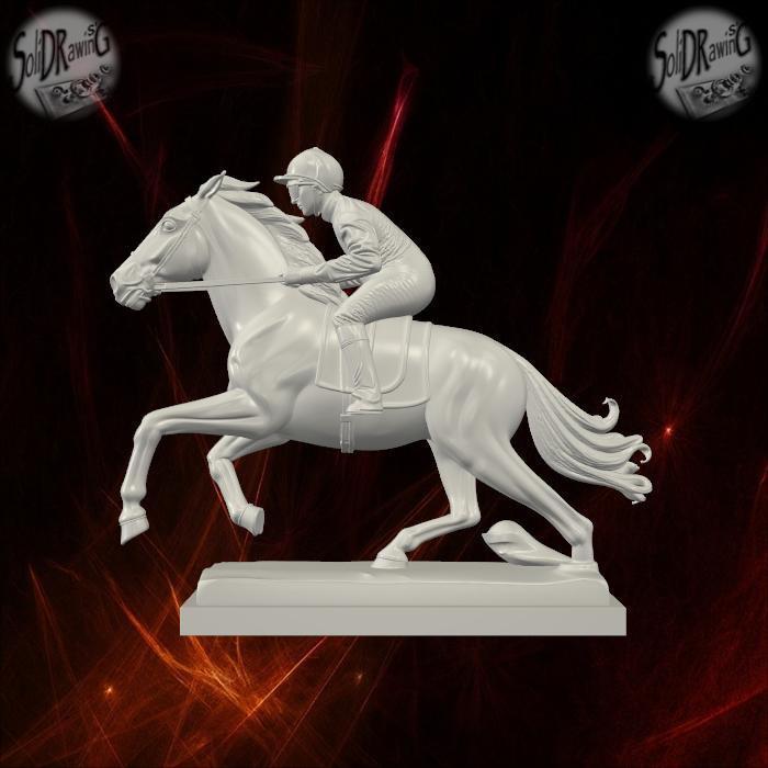 Galloping Jockey in Red Attire – SoliDRawinGs SG904