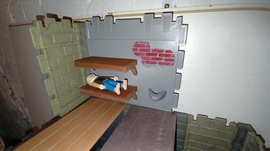 Playmobil steck system compatible prison wall,Gefängnismauer,muro de la prisión