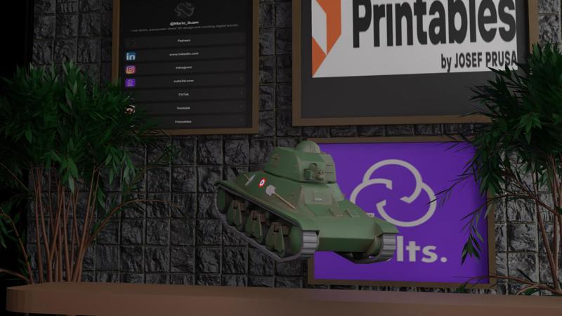 🛡️🔥 Hotchkiss H35/H39 Tank – World War II 3D Model