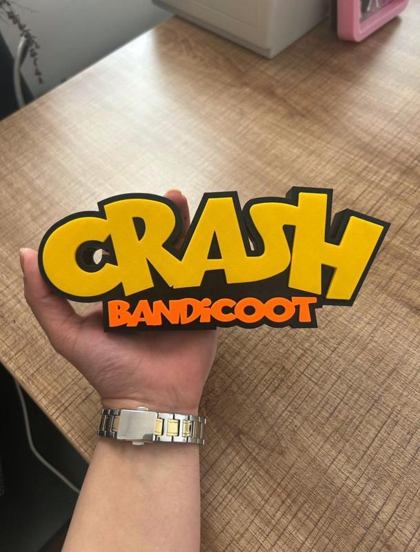 Crash bandicoot sign / all colors separate 3mf
