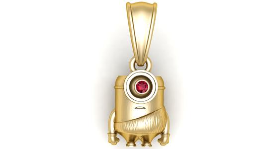 Minion-Themed Gold Pendant – 3D Printable Model