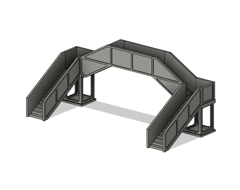 Model Railway Concrete Platform Footbridge