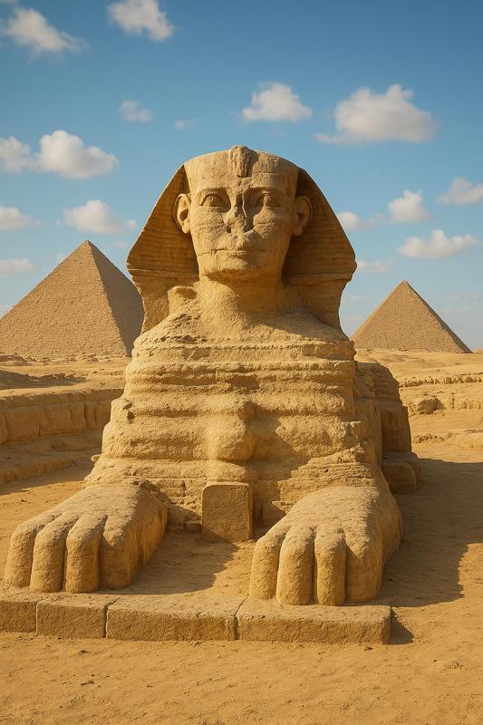 Realistic 3D Sphinx of Egypt