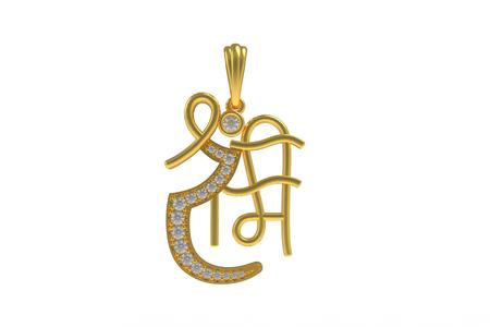 00034 Shree Ram Diamond Pendant
