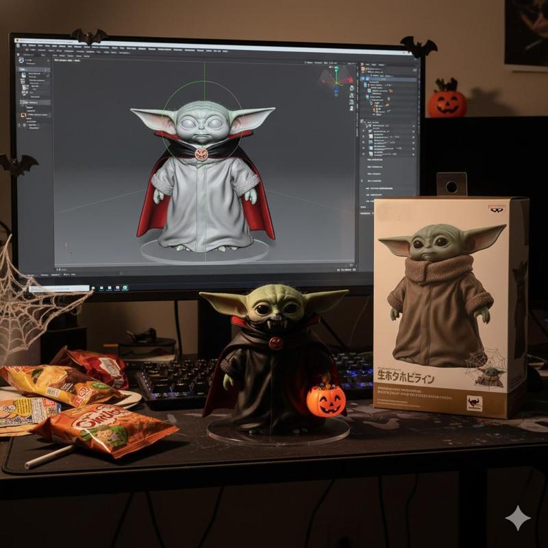 Grogu Dracula: The Cutest Little Vampire in the Galaxy!