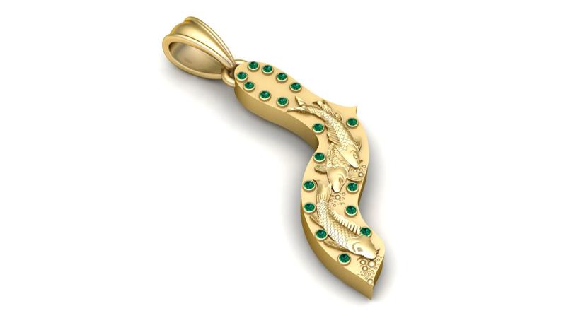 Fish Pendant 3D Printable Model