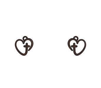 Cross Heart Earrings