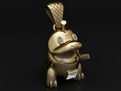 Cute Dino Character Pendant