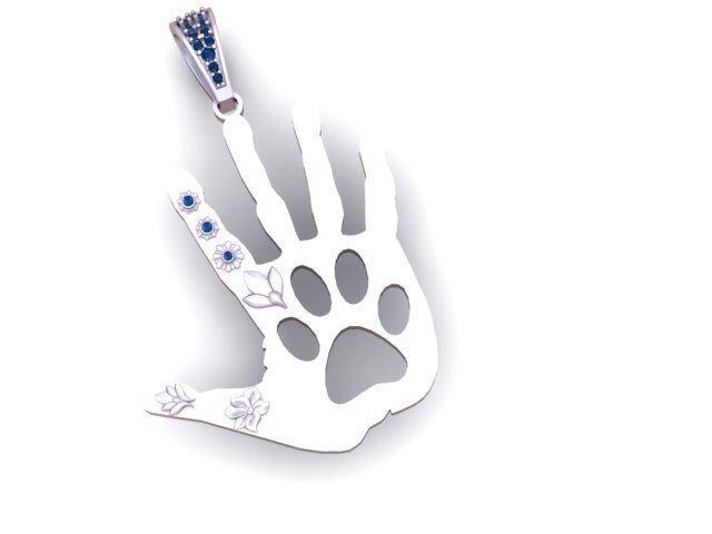 FINGERS GOLD PENDANT 3d printable model