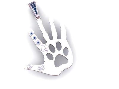 FINGERS GOLD PENDANT 3d printable model