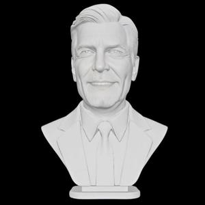 Smiling George Clooney 3D Printable Bust