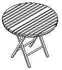 cafe table with slatted top 1/24 scale