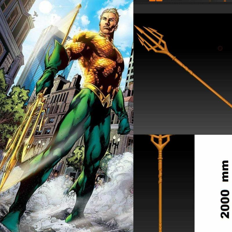 AQUAMAN ATLANTIS GOLDEN TRIDENT
