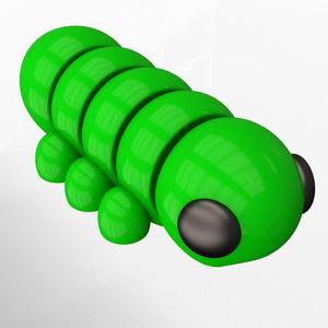 Caterpillar-Flexi Articulated Print-in-place Fidget with 3MF included.(No Supports and no Rafts)