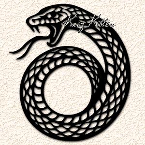 Serpentine Venomous Snake Wall Art Home Decor