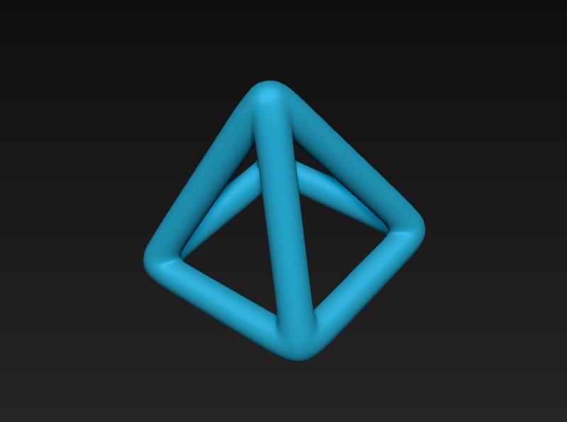 Blue Wire Pyramid