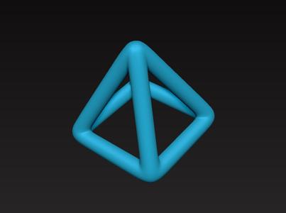 Blue Wire Pyramid