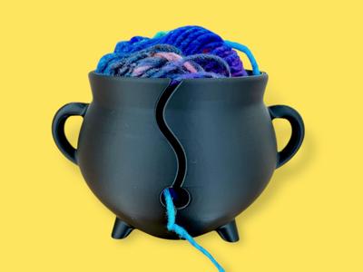 Halloween Witch's Cauldron Yarn Bowl