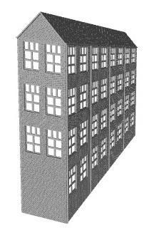 3D Perspective low relief warehouse left hand 1/76 scale