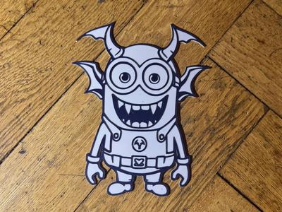 Ausmalbild Halloween Minion 
