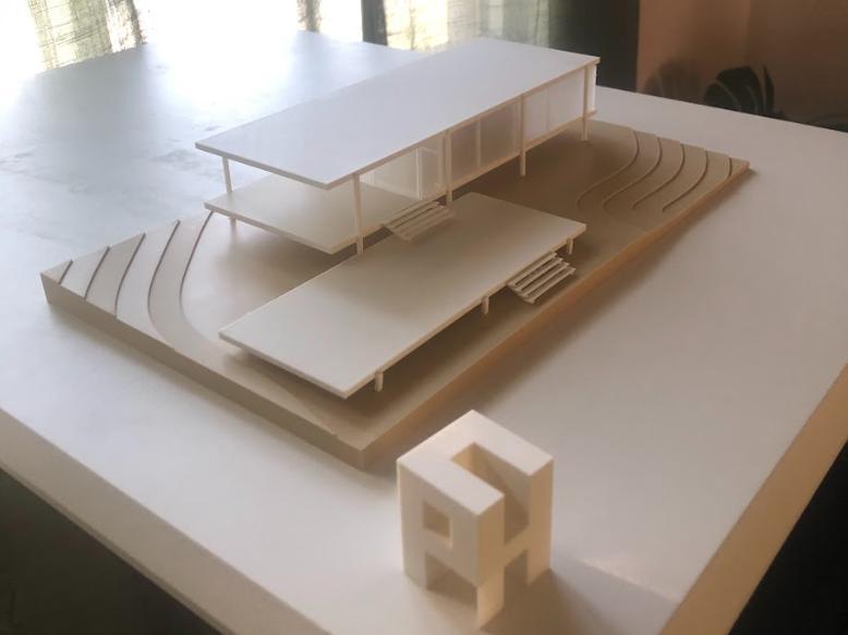 Farnsworth House Scale Model, NO GLUE NECESSARY
