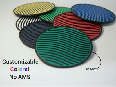 Ribbed coasters