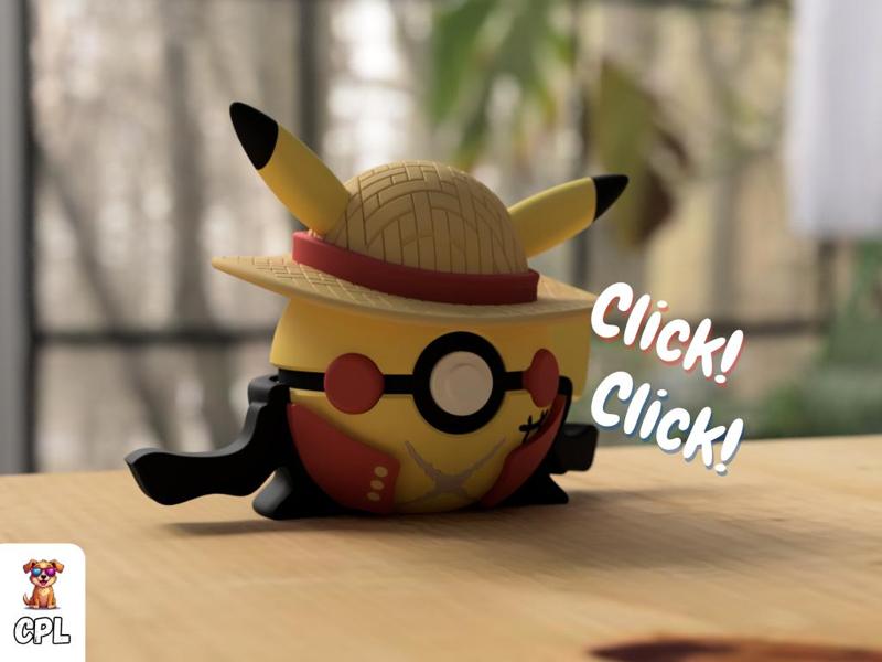 #025 - Pikachu Monkey D. Luffy Pokeball