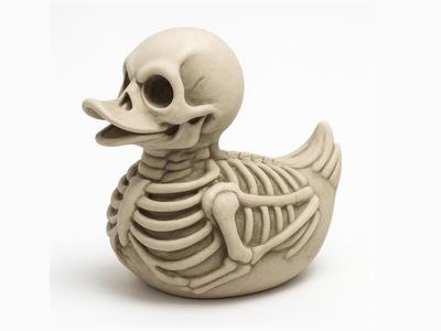 Canard-Squelette d'Halloween