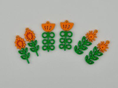 Scandianavian flower earring set
